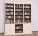 Large bookcase with 4 doors, 1 shelf BAS + triple shelf SUP