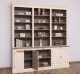 Large bookcase with 4 doors, 1 shelf BAS + triple shelf SUP