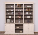 Large bookcase with 4 doors, 1 shelf BAS + triple shelf SUP