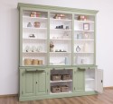 Large bookcase with 4 doors, 1 shelf BAS + triple shelf SUP