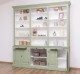 Large bookcase with 4 doors, 1 shelf BAS + triple shelf SUP