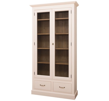 Showcase with 2 large doors, 2 drawers