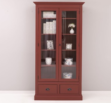 Showcase with 2 large doors, 2 drawers