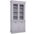 Wardrobe with 2 doors, 2 BAS drawers + 2 SUP glass doors, Directoire Collection