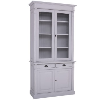 Wardrobe with 2 doors, 2 BAS drawers + 2 SUP glass doors, Directoire Collection