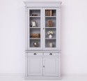 Wardrobe with 2 doors, 2 BAS drawers + 2 SUP glass doors, Directoire Collection