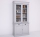 Wardrobe with 2 doors, 2 BAS drawers + 2 SUP glass doors, Directoire Collection