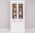 Wardrobe with 2 doors, 2 BAS drawers + 2 SUP glass doors, Directoire Collection