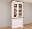 Wardrobe with 2 doors, 2 BAS drawers + 2 SUP glass doors, Directoire Collection