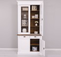 Wardrobe with 2 doors, 2 BAS drawers + 2 SUP glass doors, Directoire Collection