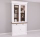 Wardrobe with 2 doors, 2 BAS drawers + 2 SUP glass doors, Directoire Collection