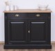 Buffet with 2 doors, 2 drawers, oak top, BAS, Directoire Collection