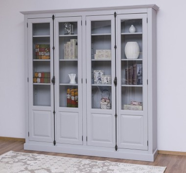 Double display case with 4 doors, with Cremone