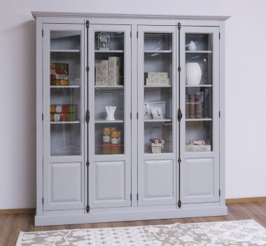 Double display case with 4 doors, with Cremone