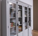 Double display case with 4 doors, with Cremone