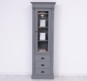 Wardrobe with 1 glass door, 3 drawers, Directoire Collection