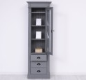 Wardrobe with 1 glass door, 3 drawers, Directoire Collection