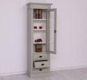 Wardrobe with 1 glass door, 3 drawers, Directoire Collection