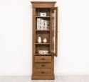 Wardrobe with 1 glass door, 3 drawers, Directoire Collection