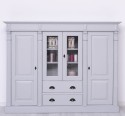 Bookcase with 2 doors + 2 glass doors and 2 drawers