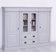 Bookcase with 2 doors + 2 glass doors and 2 drawers