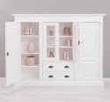 Bookcase with 2 doors + 2 glass doors and 2 drawers