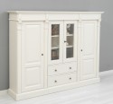 Bookcase with 2 doors + 2 glass doors and 2 drawers