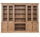 Large bookcase with 4 doors and Cremone, open middle BAS + 4 glass doors, and open middle SUP