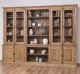 Large bookcase with 4 doors and Cremone, open middle BAS + 4 glass doors, and open middle SUP