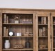 Large bookcase with 4 doors and Cremone, open middle BAS + 4 glass doors, and open middle SUP