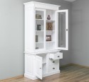 Showcase with 1 door, 3 BAS drawers + 2 SUP glass doors, Directoire Collection