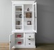 Showcase with 1 door, 3 BAS drawers + 2 SUP glass doors, Directoire Collection