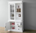 Showcase with 1 door, 3 BAS drawers + 2 SUP glass doors, Directoire Collection