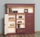 Bookcase with 2 doors, 1 drawer, open shelves