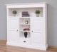 Bookcase with 2 doors, 1 drawer, open shelves