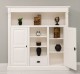 Bookcase with 2 doors, 1 drawer, open shelves