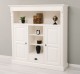 Bookcase with 2 doors, 1 drawer, open shelves