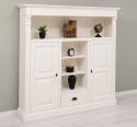 Bookcase with 2 doors, 1 drawer, open shelves