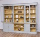 Bookcase with 4 doors, 1 BAS shelf + 4 glass doors, 3 open SUP shelves, Diectoire Collection