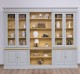 Bookcase with 4 doors, 1 BAS shelf + 4 glass doors, 3 open SUP shelves, Diectoire Collection