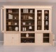 Bookcase with 4 doors, 1 BAS shelf + 4 glass doors, 3 open SUP shelves, Diectoire Collection