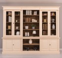 Bookcase with 4 doors, 1 BAS shelf + 4 glass doors, 3 open SUP shelves, Diectoire Collection