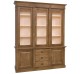 Showcase with 2 doors, 3 BAS drawers + 3 SUP glass doors, Directoire Collection