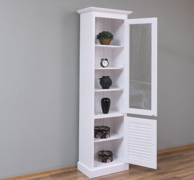 Narrow display case, 1 door + 1 glass door, Shutter Collection