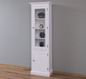 Narrow display case, 1 door + 1 glass door, Shutter Collection