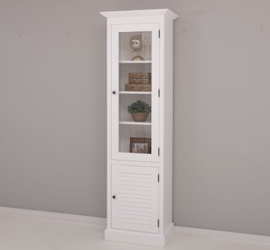 Narrow display case, 1 door + 1 glass door, Shutter Collection