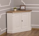 Corner sideboard, 2 doors, oak top, BAS, Directoire Collection