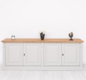 Large 4-door sideboard, oak top, BAS, Diectoire Collection