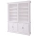 Large bookcase with ornaments, 4 doors and open space, BAS + SUP