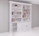 Large bookcase with ornaments, 4 doors and open space, BAS + SUP